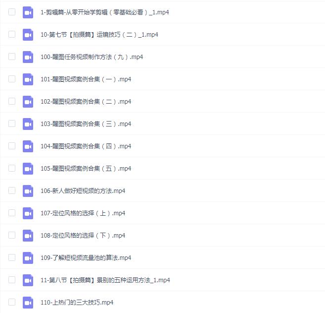 阿火精选手机拍摄剪辑运营实操课程