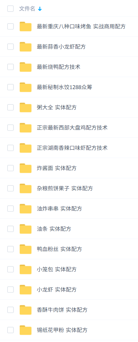 美食配方价值上万